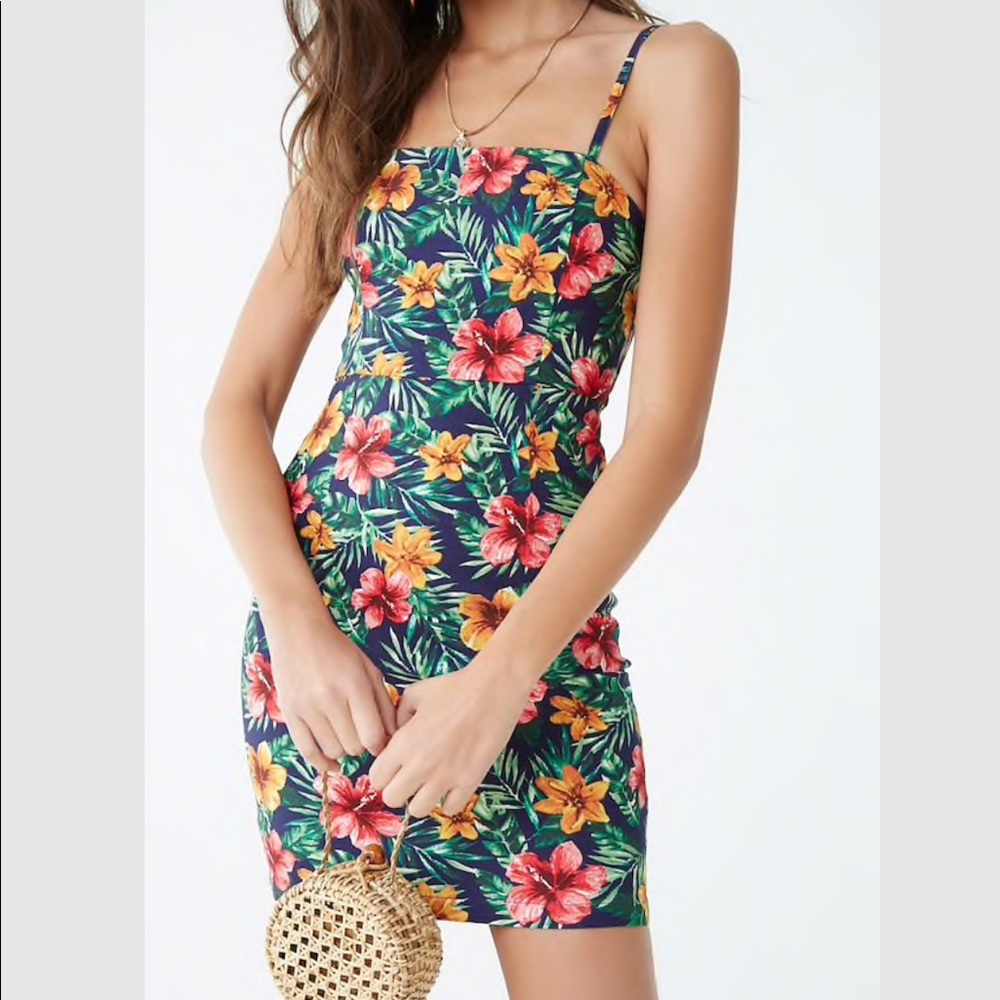 Tropical mini dress